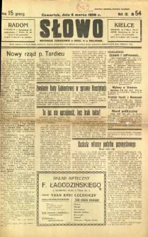 Słowo, 1930. R. 9, nr 54