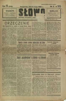 Słowo, 1930. R. 9, nr 105