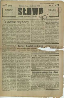 Słowo, 1930. R. 9, nr 79