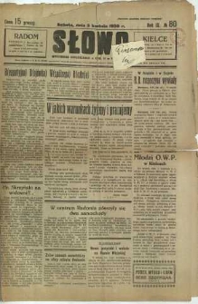Słowo, 1930. R. 9, nr 80