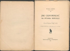 Jak odpowiadać na pytania dziecięce