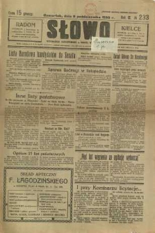 Słowo, 1930. R. 9, nr 233