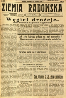 Ziemia Radomska, 1932, R. 5, nr 210