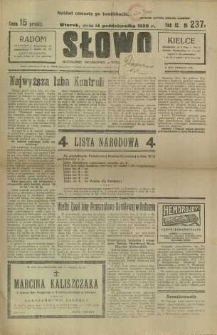 Słowo, 1930. R. 9, nr 237
