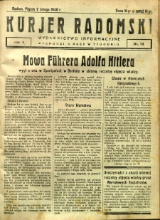 Kurier Radomski, 1940, R. 2, nr 14