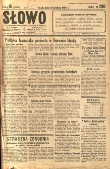 Słowo, 1926, R. 5, nr 286