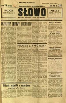 Słowo, 1929, R. 8, nr 218