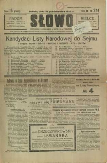 Słowo, 1930. R. 9, nr 241