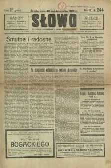Słowo, 1930. R. 9, nr 244