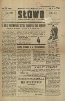 Słowo, 1930. R. 9, nr 259