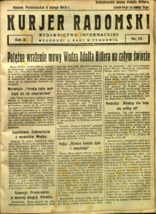 Kurier Radomski, 1940, R. 2, nr 15