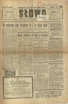Słowo, 1930. R. 9, nr 268