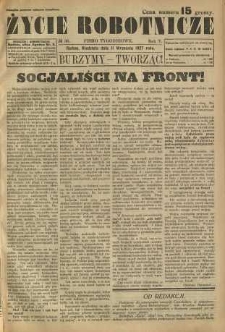 Życie Robotnicze, 1927, R. 5, nr 36