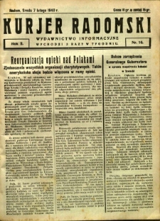 Kurier Radomski, 1940, R. 2, nr 16