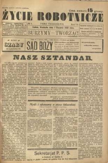 Życie Robotnicze, 1928, R. 6, nr 1