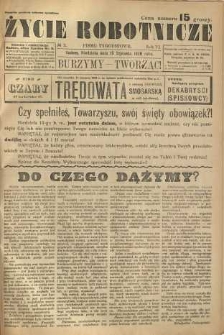 Życie Robotnicze, 1928, R. 6, nr 3