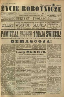 Życie Robotnicze, 1928, R. 6, nr 17
