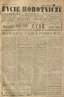 Życie Robotnicze, 1928, R. 6, nr 20
