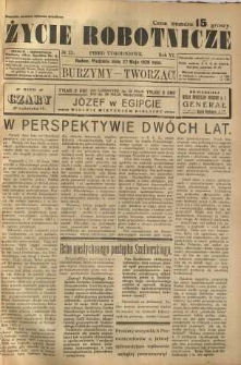 Życie Robotnicze, 1928, R. 6, nr 22