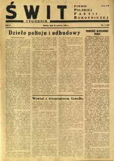 Świt, 1945, R.3, nr 9