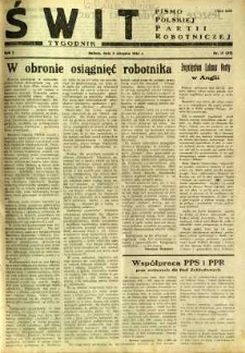 Świt, 1945, R.3, nr 17