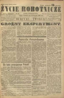 Życie Robotnicze, 1928, R. 6, nr 35