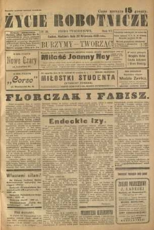Życie Robotnicze, 1928, R. 6, nr 39