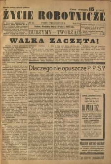Życie Robotnicze, 1928, R. 6, nr 49