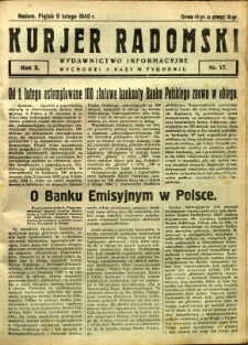 Kurier Radomski, 1940, R. 2, nr 17