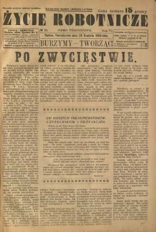Życie Robotnicze, 1928, R. 6, nr 52