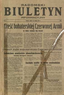 Radomski Biuletyn Informacyjny, 1945, R. 1, nr 15
