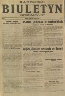 Radomski Biuletyn Informacyjny, 1945, R. 1, nr 43