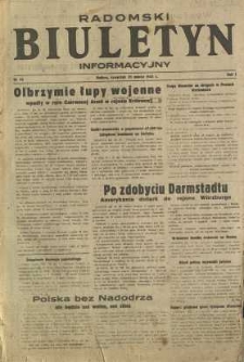 Radomski Biuletyn Informacyjny, 1945, R. 1, nr 44