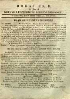 Dziennik Urzędowy Gubernii Radomskiej, 1847, nr 4, dod. II