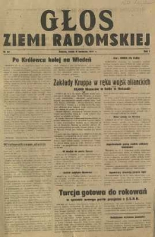 Głos Ziemi Radomskiej, 1945, R. 1, nr 54