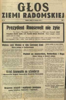 Głos Ziemi Radomskiej, 1945, R. 1, nr 56