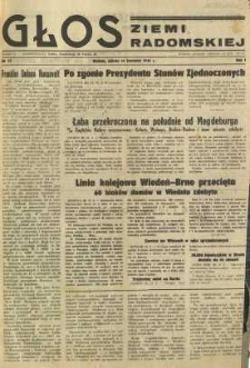 Głos Ziemi Radomskiej, 1945, R. 1, nr 57