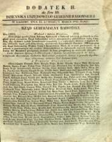 Dziennik Urzędowy Gubernii Radomskiej, 1847, nr 10, dod. II