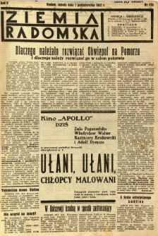 Ziemia Radomska, 1932, R. 5, nr 225