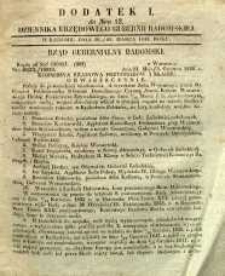 Dziennik Urzędowy Gubernii Radomskiej, 1847, nr 13, dod. I