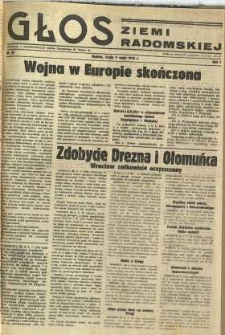 Głos Ziemi Radomskiej, 1945, R. 1, nr 78