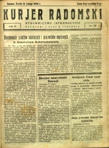 Kurier Radomski, 1940, R. 2, nr 19