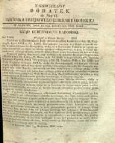 Dziennik Urzędowy Gubernii Radomskiej, 1847, nr 17, dod. nadzwyczjny