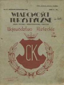 Wiadomości turystyczne. Organ polskiej i wszechświatowej turystyki : Wojewóztwo kieleckie, 1931, nr 6/7