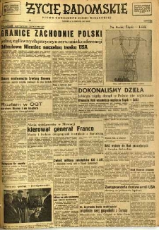 Życie Radomskie, 1947, nr 291