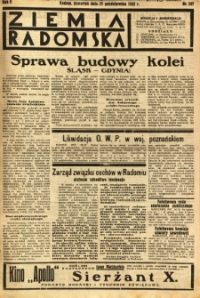 Ziemia Radomska, 1932, R. 5, nr 247