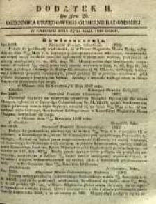 Dziennik Urzędowy Gubernii Radomskiej, 1848, nr 20, dod. II