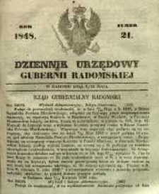Dziennik Urzędowy Gubernii Radomskiej, 1848, nr 21