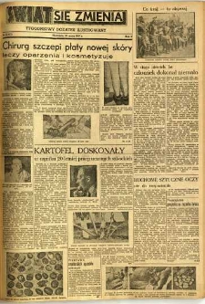 Świat się Zmienia : Tygodniowy Dodatek Ilustrowany, 1947, nr 22