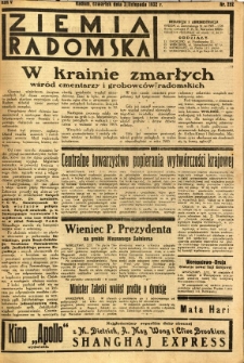 Ziemia Radomska, 1932, R. 5, nr 252
